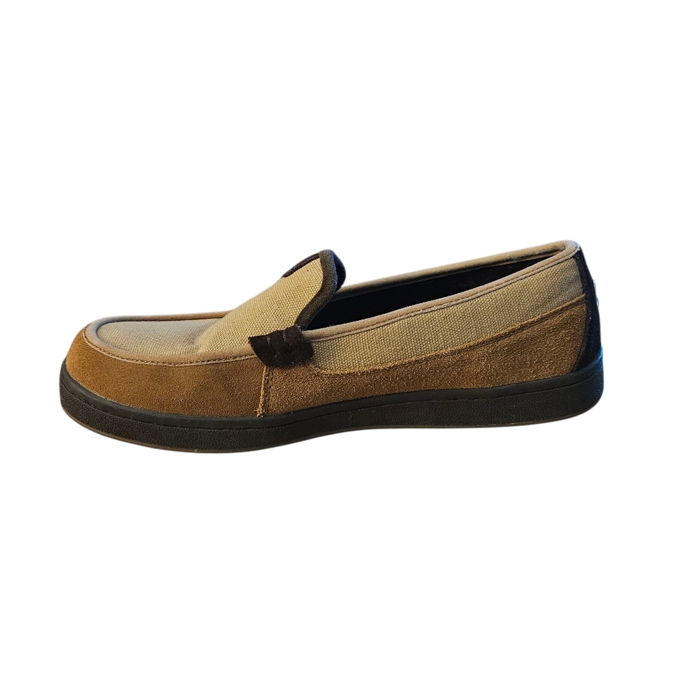 Vintage Men's Adio Skater Shoe Brown & Tan Leather Slip-On Shoes Size 10 USED - Picture 8 of 15